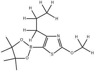 [2-Methoxy-4-(n-propyl)-d10]-thiazole-5-boronic acid pinacol ester Struktur