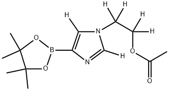 [1-(2-Acetoxy)ethylimidazole-d6]-4-boronic acid pinacol ester Struktur