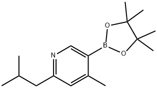 4-Methyl-6-(iso-butyl)pyridine-3-boronic acid pinacol ester Struktur