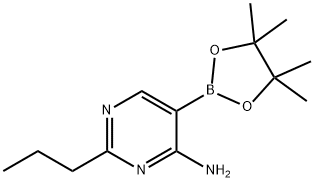 4-Amino-2-(n-propyl)pyrimidine-5-boronic acid pinacol ester Struktur