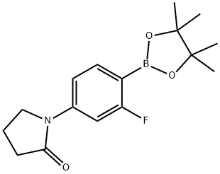 1-[4-(TETRAMETHYL-1,3,2-DIOXABOROLAN-2-YL)-3-FLUOROPHENYL]PYRROLIDIN-2-ONE Struktur