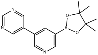 5-(5-pyrimidyl)pyridine-3-boronic acid pinacol ester Struktur