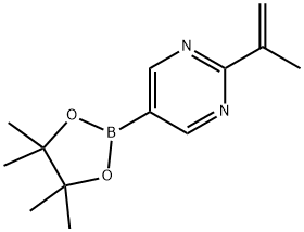 2-(prop-1-en-2-yl)-5-(4,4,5,5-tetramethyl-1,3,2-dioxaborolan-2-yl)pyrimidine Struktur