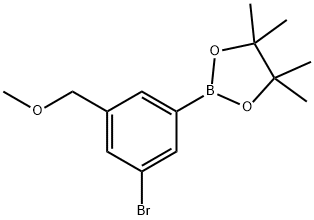 2-(3-bromo-5-(methoxymethyl)phenyl)-4,4,5,5-tetramethyl-1,3,2-dioxaborolane Struktur