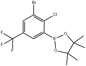 2-Chloro-3-bromo-5-trifluoromethylphenylboronic acid pinacol ester Struktur