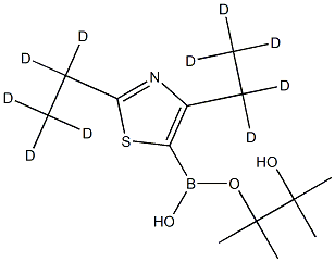 (2,4-Diethyl-d10)-thiazole-5-boronic acid pinacol ester Struktur