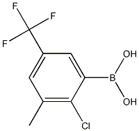 2-Chloro-3-methyl-5-trifluoromethylphenylboronic acid Struktur