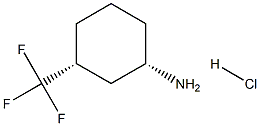 (1S,3R)-3-(trifluoromethyl)cyclohexan-1-amine hydrochloride Struktur