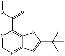 methyl 6-tert-butylthieno[3,2-d]pyrimidine-4-carboxylate Struktur