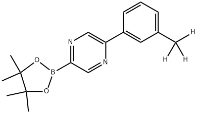 2-(3-(methyl-d3)phenyl)-5-(4,4,5,5-tetramethyl-1,3,2-dioxaborolan-2-yl)pyrazine Struktur