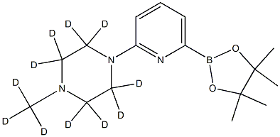 1-(methyl-d3)-4-(6-(4,4,5,5-tetramethyl-1,3,2-dioxaborolan-2-yl)pyridin-2-yl)piperazine-2,2,3,3,5,5,6,6-d8 Struktur