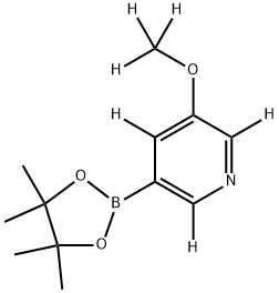 3-(methoxy-d3)-5-(4,4,5,5-tetramethyl-1,3,2-dioxaborolan-2-yl)pyridine-2,4,6-d3 Struktur