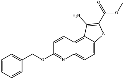 methyl 1-amino-7-(benzyloxy)thieno[3,2-f]quinoline-2-carboxylate Struktur