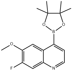 7-fluoro-6-methoxy-4-(4,4,5,5-tetramethyl-1,3,2-dioxaborolan-2-yl)quinoline|7-fluoro-6-methoxy-4-(4,4,5,5-tetramethyl-1,3,2-dioxaborolan-2-yl)quinoline