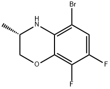 (S)-5-bromo-7,8-difluoro-3-methyl-3,4-dihydro-2H-benzo[b][1,4]oxazine Struktur