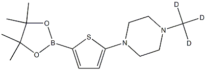 1-(methyl-d3)-4-(5-(4,4,5,5-tetramethyl-1,3,2-dioxaborolan-2-yl)thiophen-2-yl)piperazine Struktur