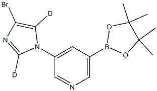 3-(4-bromo-1H-imidazol-1-yl-2,5-d2)-5-(4,4,5,5-tetramethyl-1,3,2-dioxaborolan-2-yl)pyridine Struktur