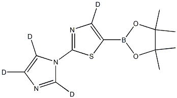 2-(1H-imidazol-1-yl-d3)-5-(4,4,5,5-tetramethyl-1,3,2-dioxaborolan-2-yl)thiazole-4-d Struktur