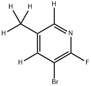 3-bromo-2-fluoro-5-(methyl-d3)pyridine-4,6-d2 Struktur