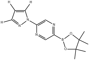 2-(1H-pyrazol-1-yl-d3)-5-(4,4,5,5-tetramethyl-1,3,2-dioxaborolan-2-yl)pyrazine Struktur