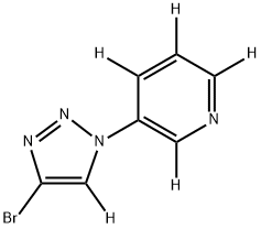 3-(4-bromo-1H-1,2,3-triazol-1-yl-5-d)pyridine-2,4,5,6-d4 Struktur