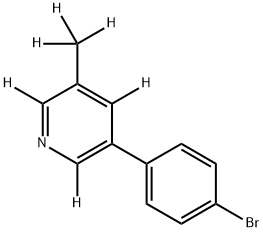 3-(4-bromophenyl)-5-(methyl-d3)pyridine-2,4,6-d3 Struktur