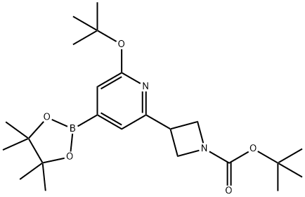 tert-butyl 3-(6-(tert-butoxy)-4-(4,4,5,5-tetramethyl-1,3,2-dioxaborolan-2-yl)pyridin-2-yl)azetidine-1-carboxylate Struktur