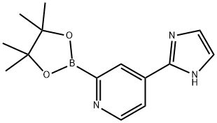 4-(1H-imidazol-2-yl)-2-(4,4,5,5-tetramethyl-1,3,2-dioxaborolan-2-yl)pyridine Struktur