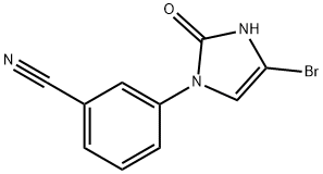 3-(4-bromo-2-oxo-2,3-dihydro-1H-imidazol-1-yl)benzonitrile Struktur