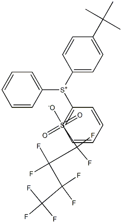 Diphenyl 4-tertbutylphenylsulfonium
nonafluorobutanesulfonate Struktur