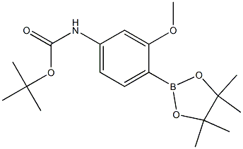 tert-butyl N-[3-methoxy-4-(tetramethyl-1,3,2-dioxaborolan-2-yl)phenyl]carbamate Struktur