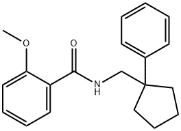 2-methoxy-N-[(1-phenylcyclopentyl)methyl]benzamide Struktur