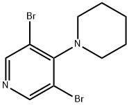 3,5-Dibromo-4-(piperidin-1-yl)pyridine Struktur