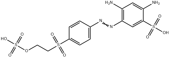 2,4-diamino-5-[(E)-2-{4-[2-(sulfooxy)ethanesulfonyl]phenyl}diazen-1-yl]benzene-1-sulfonic acid Struktur