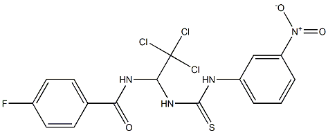 4-fluoro-N-(2,2,2-trichloro-1-{[(3-nitrophenyl)carbamothioyl]amino}ethyl)benzamide Struktur