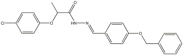 N'-[(1Z)-[4-(benzyloxy)phenyl]methylidene]-2-(4-chlorophenoxy)propanehydrazide Struktur