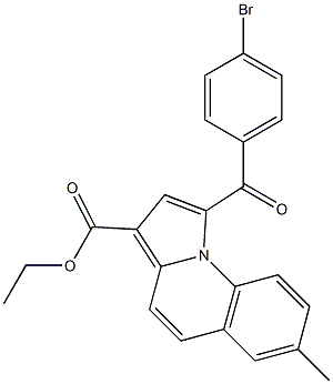 ethyl 1-(4-bromobenzoyl)-7-methylpyrrolo[1,2-a]quinoline-3-carboxylate Struktur