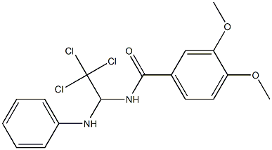 3,4-dimethoxy-N-[2,2,2-trichloro-1-(phenylamino)ethyl]benzamide Struktur