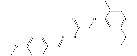 N'-[(1Z)-(4-ethoxyphenyl)methylidene]-2-[2-methyl-5-(propan-2-yl)phenoxy]acetohydrazide Struktur