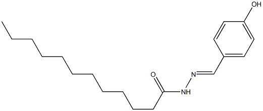 N'-[(1E)-(4-hydroxyphenyl)methylidene]dodecanehydrazide Struktur