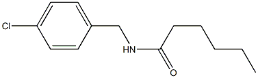 N-[(4-chlorophenyl)methyl]hexanamide Struktur