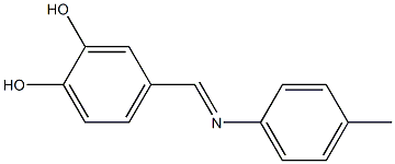 4-{[(4-methylphenyl)imino]methyl}-1,2-benzenediol Struktur