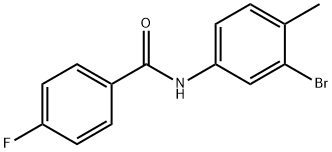 N-(3-bromo-4-methylphenyl)-4-fluorobenzamide Struktur