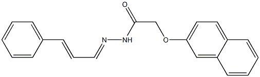 2-(naphthalen-2-yloxy)-N'-[(1Z,2E)-3-phenylprop-2-en-1-ylidene]acetohydrazide Struktur