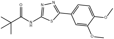 N-[5-(3,4-dimethoxyphenyl)-1,3,4-thiadiazol-2-yl]-2,2-dimethylpropanamide Struktur