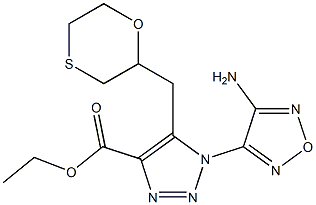 ethyl 1-(4-amino-1,2,5-oxadiazol-3-yl)-5-(4-thiomorpholinylmethyl)-1H-1,2,3-triazole-4-carboxylate Struktur