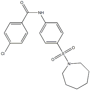 N-[4-(1-azepanylsulfonyl)phenyl]-4-chlorobenzamide Struktur