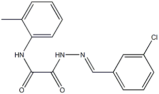 1-{N'-[(1E)-(3-chlorophenyl)methylidene]hydrazinecarbonyl}-N-(2-methylphenyl)formamide Struktur