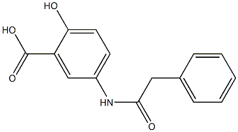 2-hydroxy-5-(2-phenylacetamido)benzoic acid Struktur