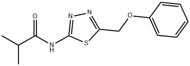 2-methyl-N-[5-(phenoxymethyl)-1,3,4-thiadiazol-2-yl]propanamide Struktur